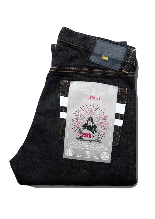 15THL01 - 15.7oz Anniversary Selvedge Jeans Left Hand Twill - Narrow Tapered