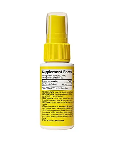 2 Pack Beekeeper's Naturals Propolis Throat Spray 1.06 oz 30mL