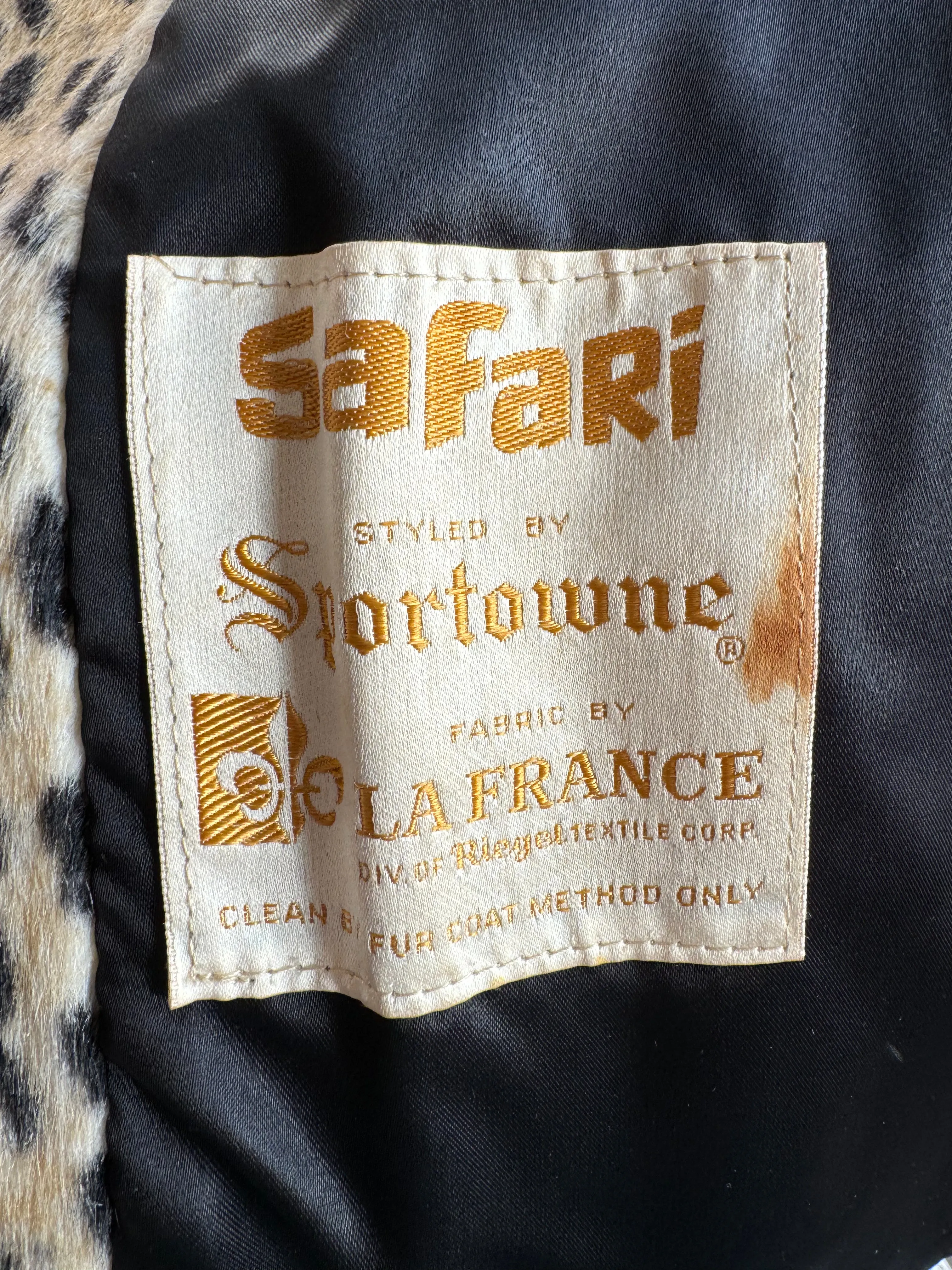 60s Safari Leopard Coat and Leather Swing Coat (M)
