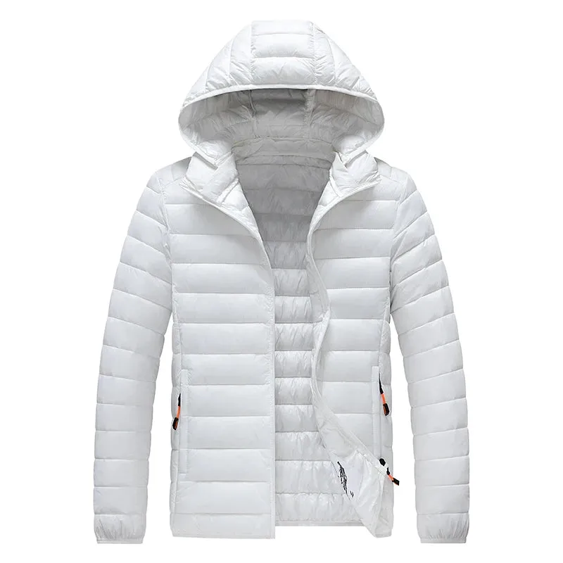 8XL Men's Waterproof Hooded Parka Jacket – Warm Winter Coat with Detachable Hat, Casual Outwear for  Winter