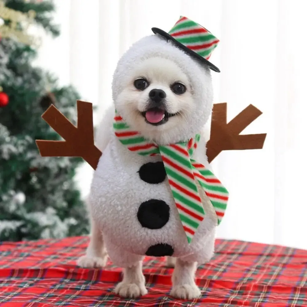 Anniepaw Snowman Christmas Pet Coat: Festive Dress for Small to Large Dogs