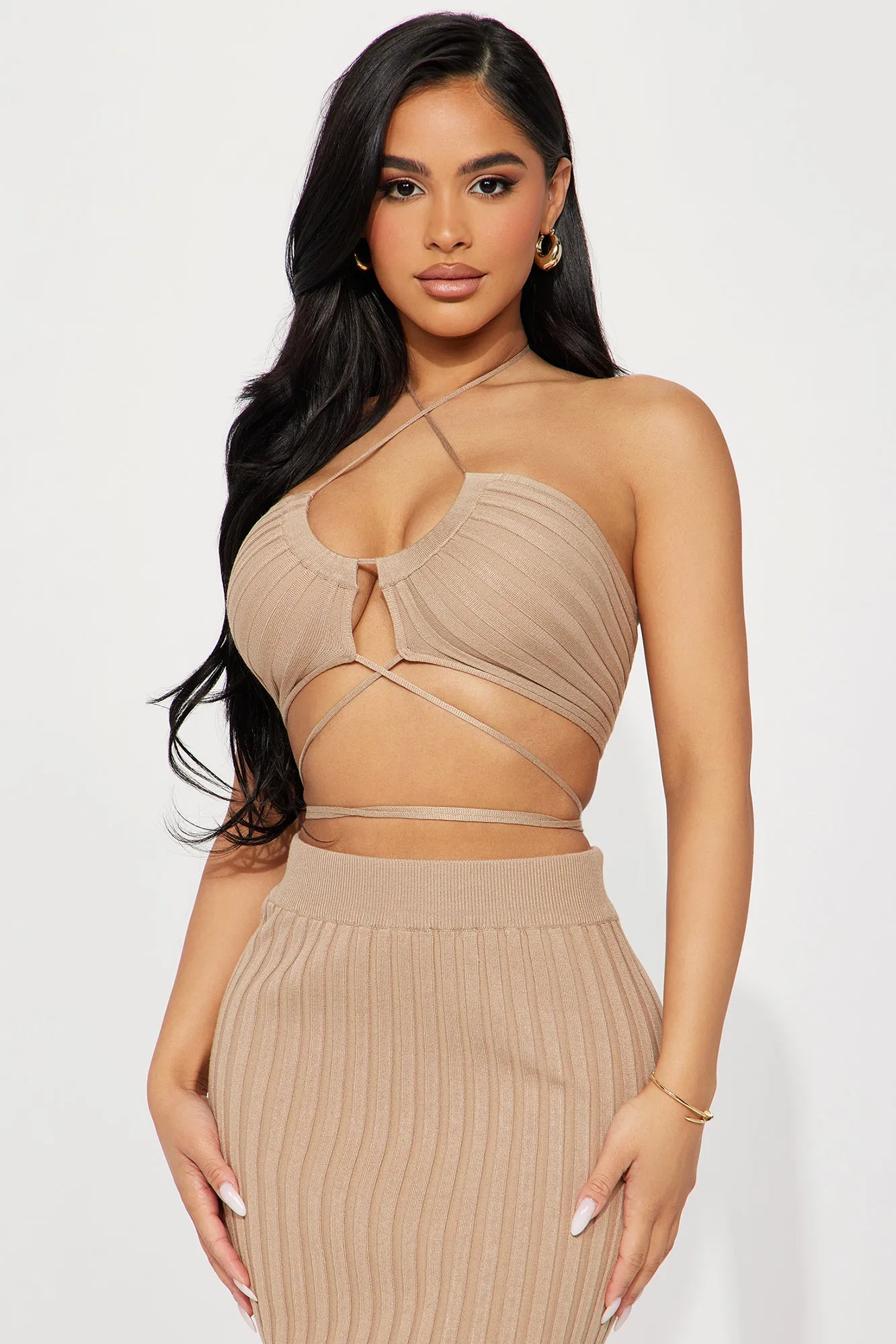 Another Slay Skirt Set - Taupe