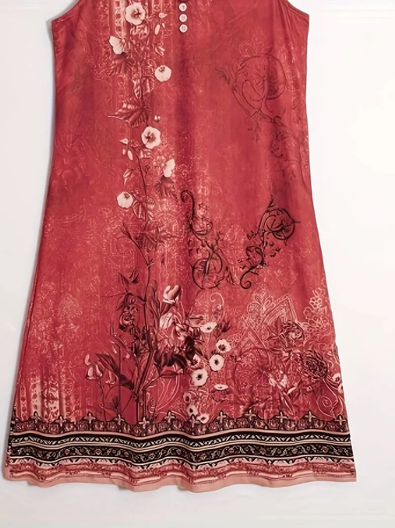 Asha - Notched Neck Midi Dress