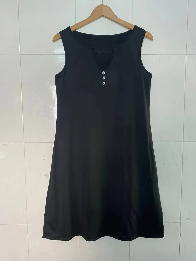 Asha - Notched Neck Midi Dress