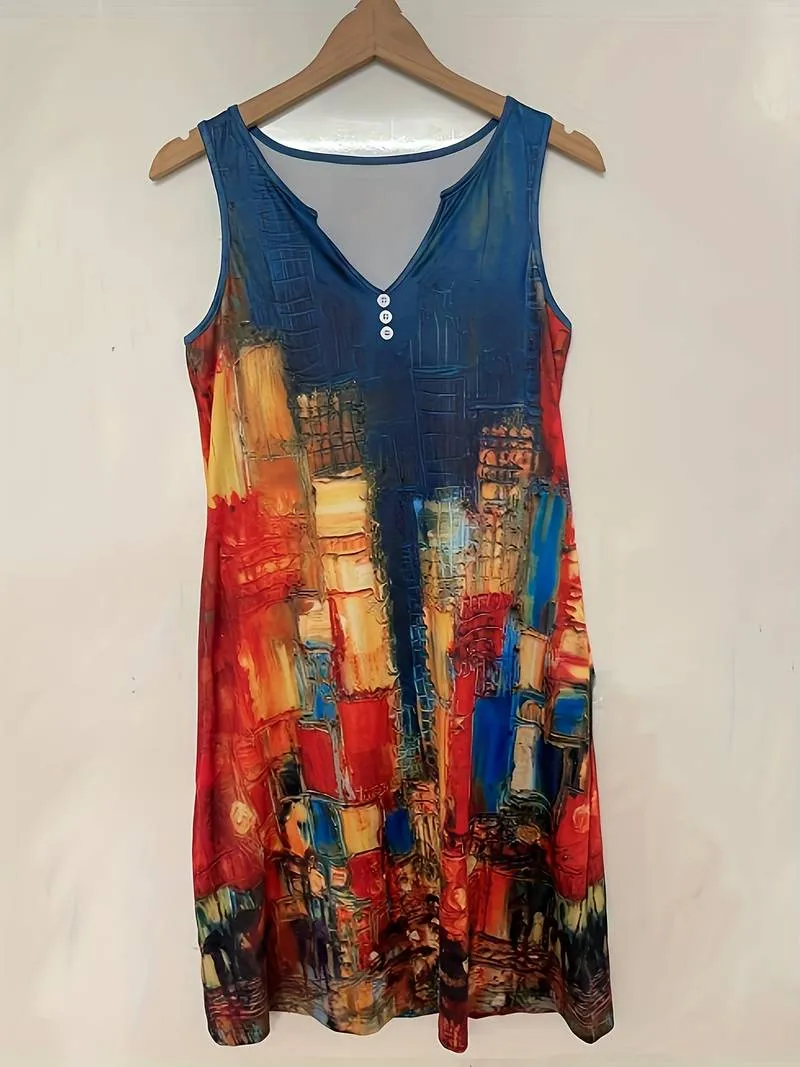 Asha - Notched Neck Midi Dress
