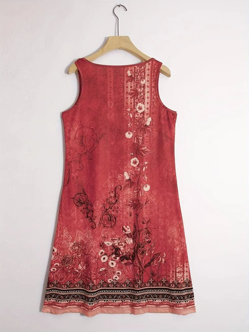Asha - Notched Neck Midi Dress