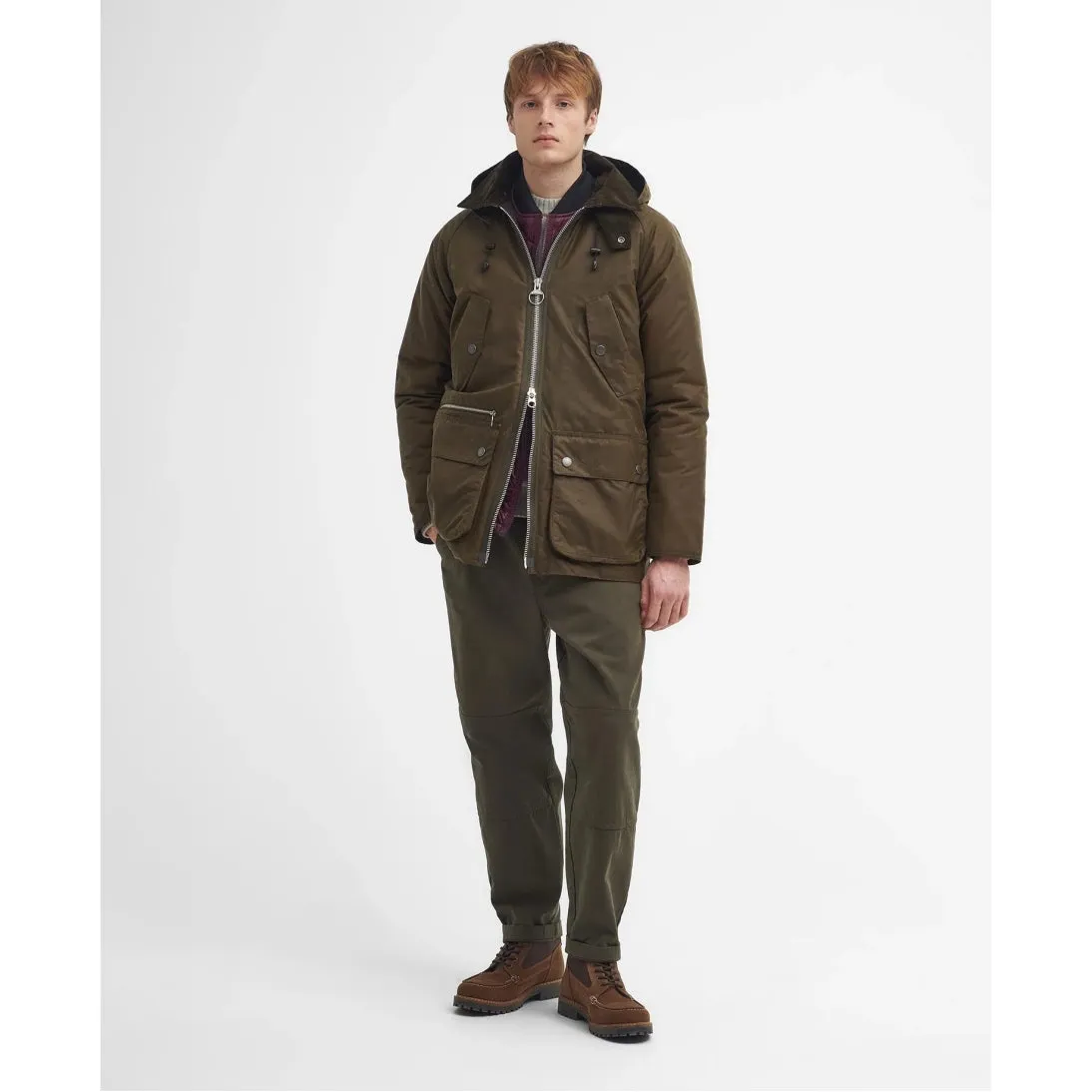 Barbour Re-Engineered Beaufort Waxed Jacket MWX2342SN91 Beech