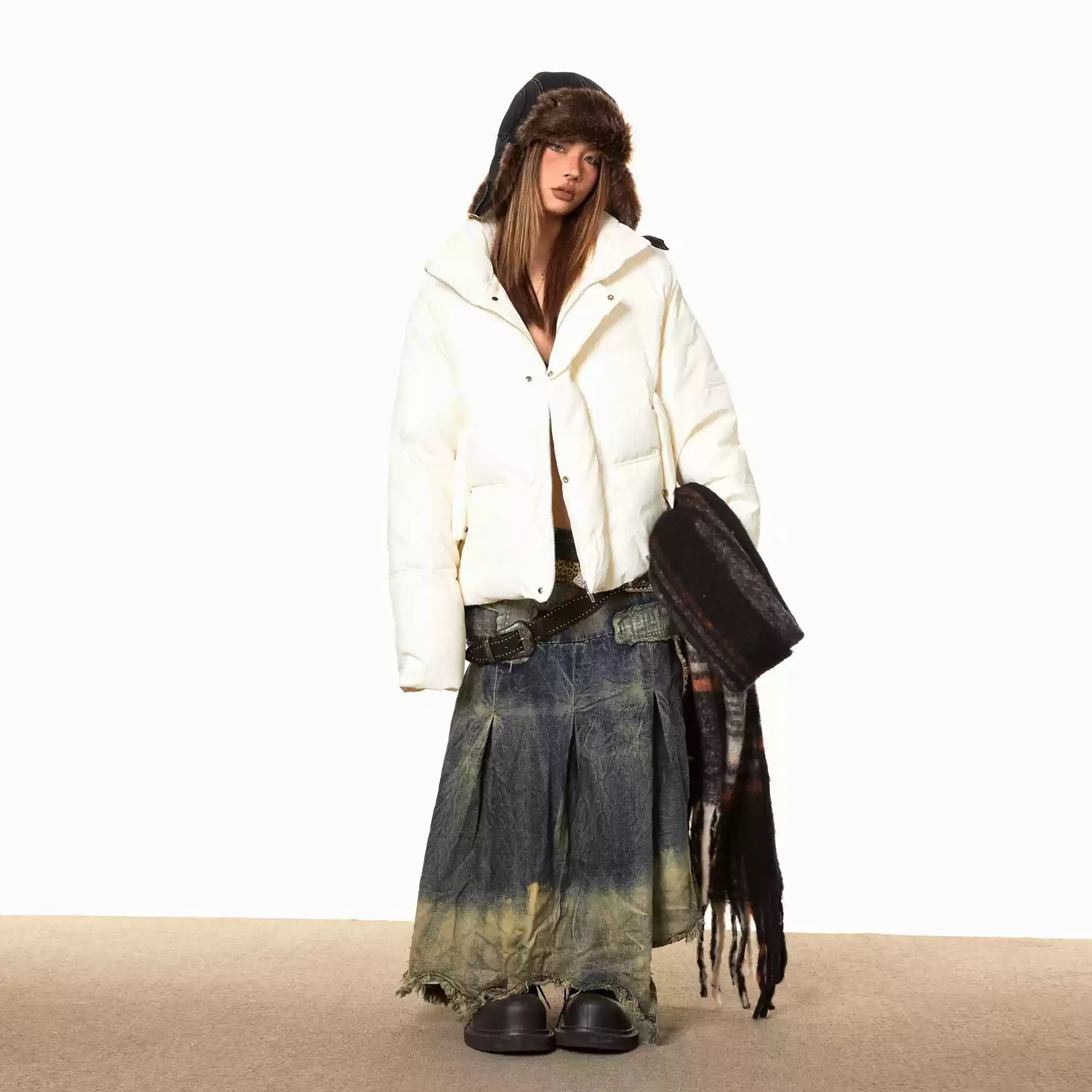 BB Shiny Metallic Puffer Jacket