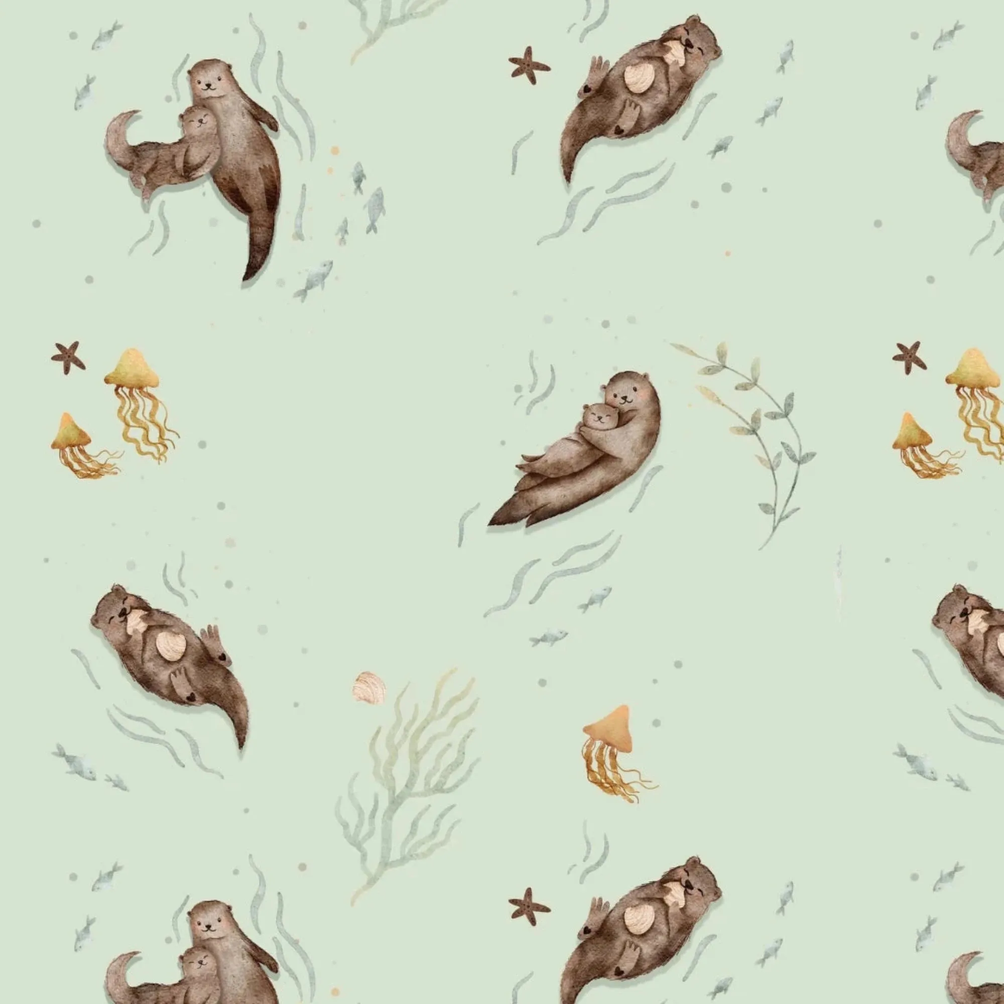 BELAN J Short Sleeves Onesie - Otters