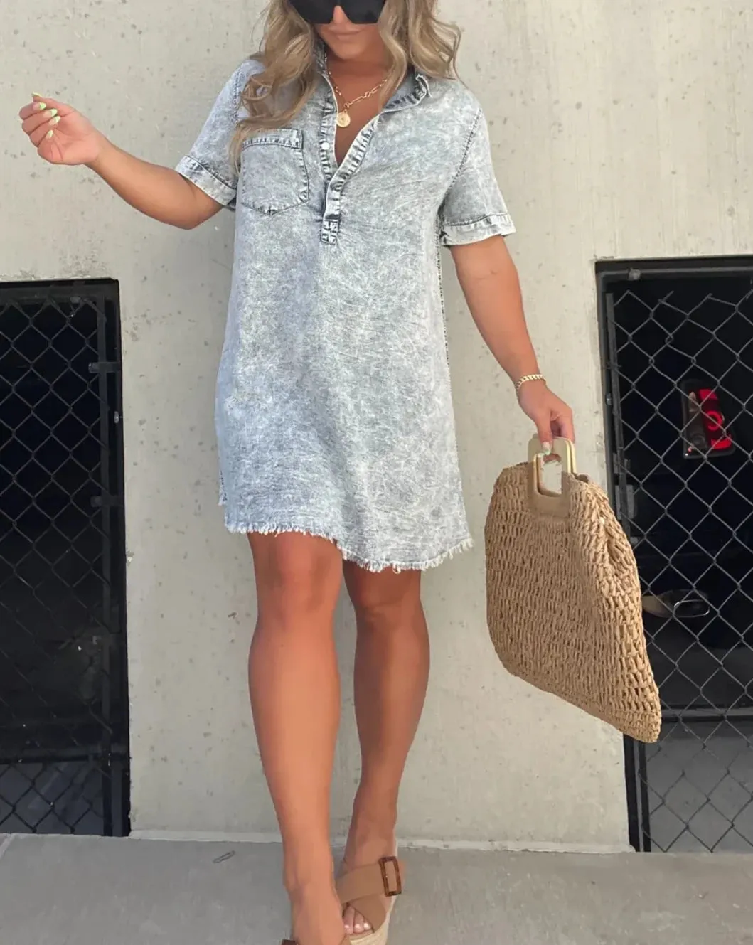 Bethany - Denim Shirt Dress