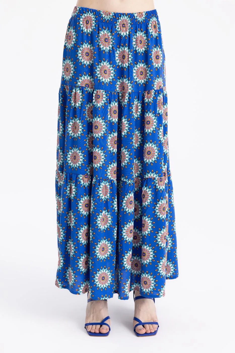 BSL Women Ruffled Maxi Skirt - Stillwater