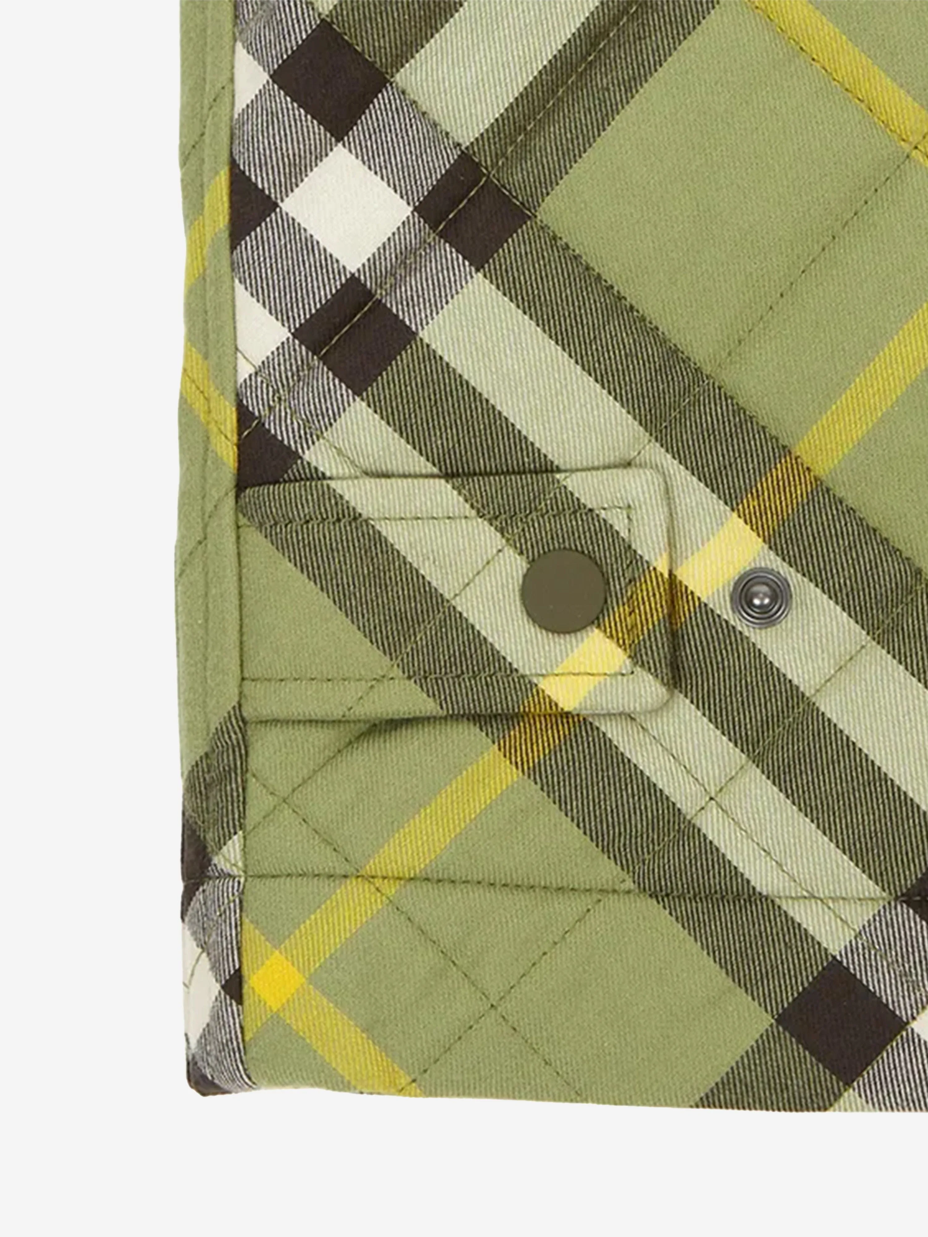 Burberry Boys Check Grayson Jacket in Green