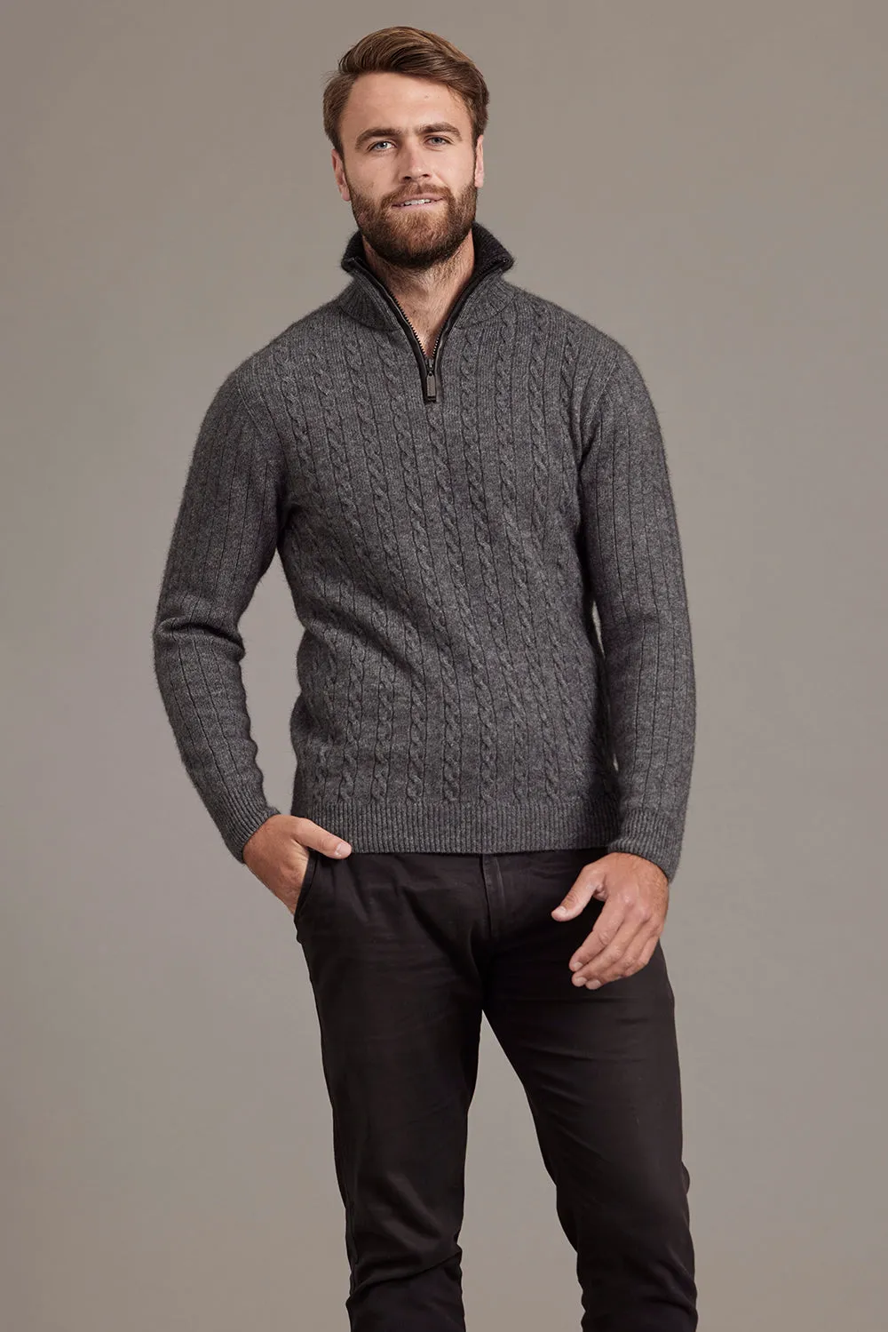 Cable Jersey wth Contrast Trim