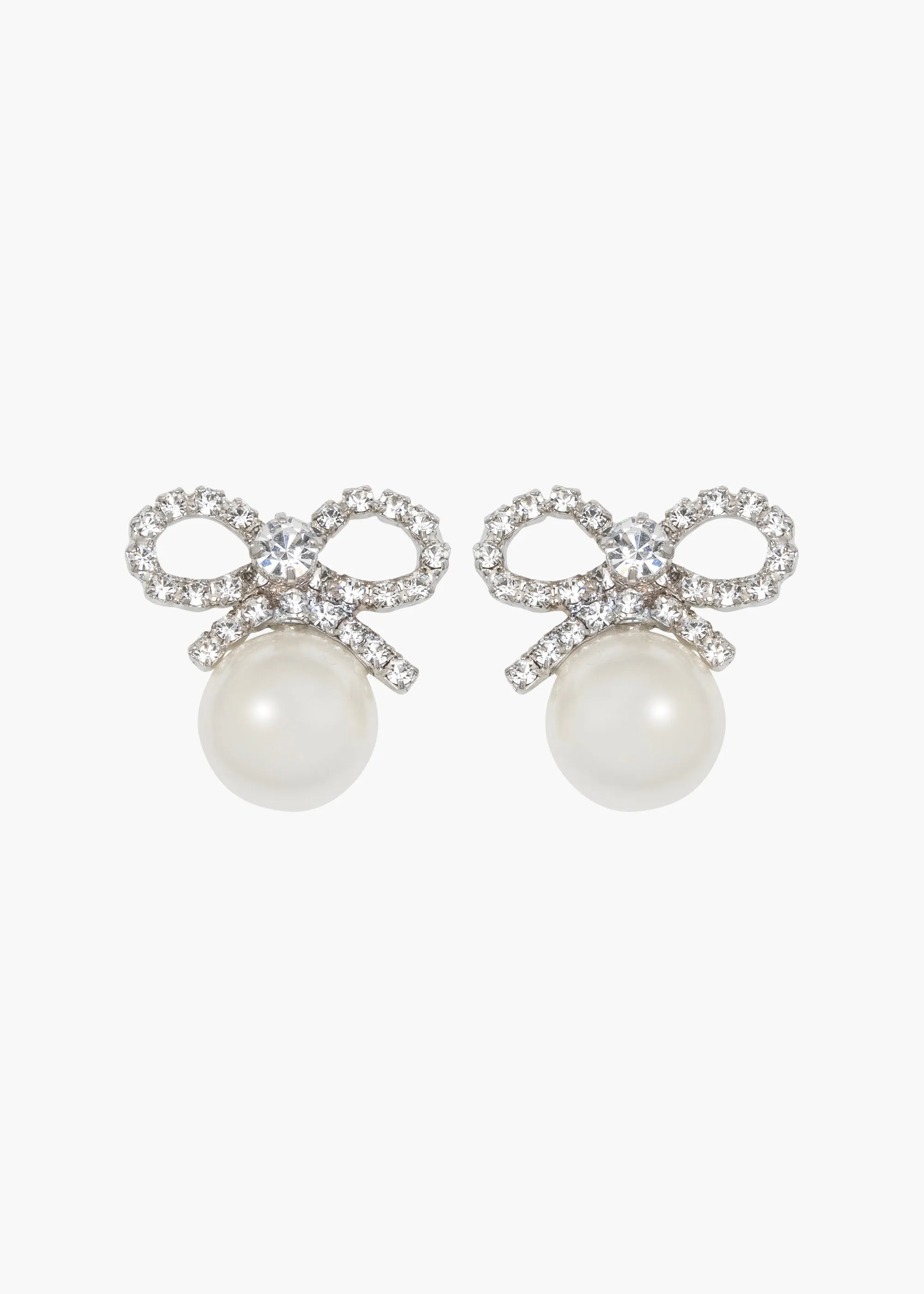 Candace Earrings -- Crystal Pearl