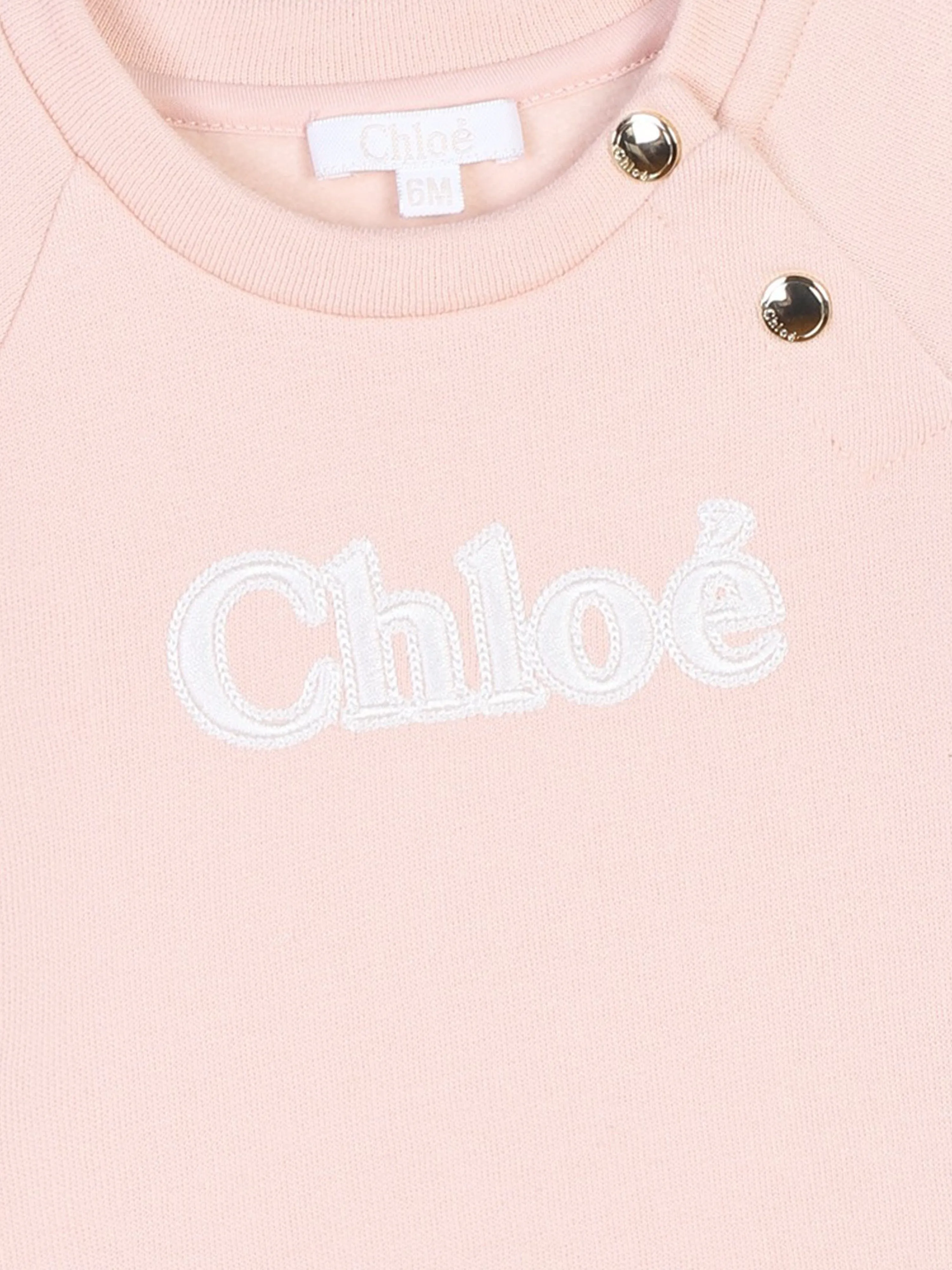 Chloé Baby Girls Logo Sweatshirt in Pink
