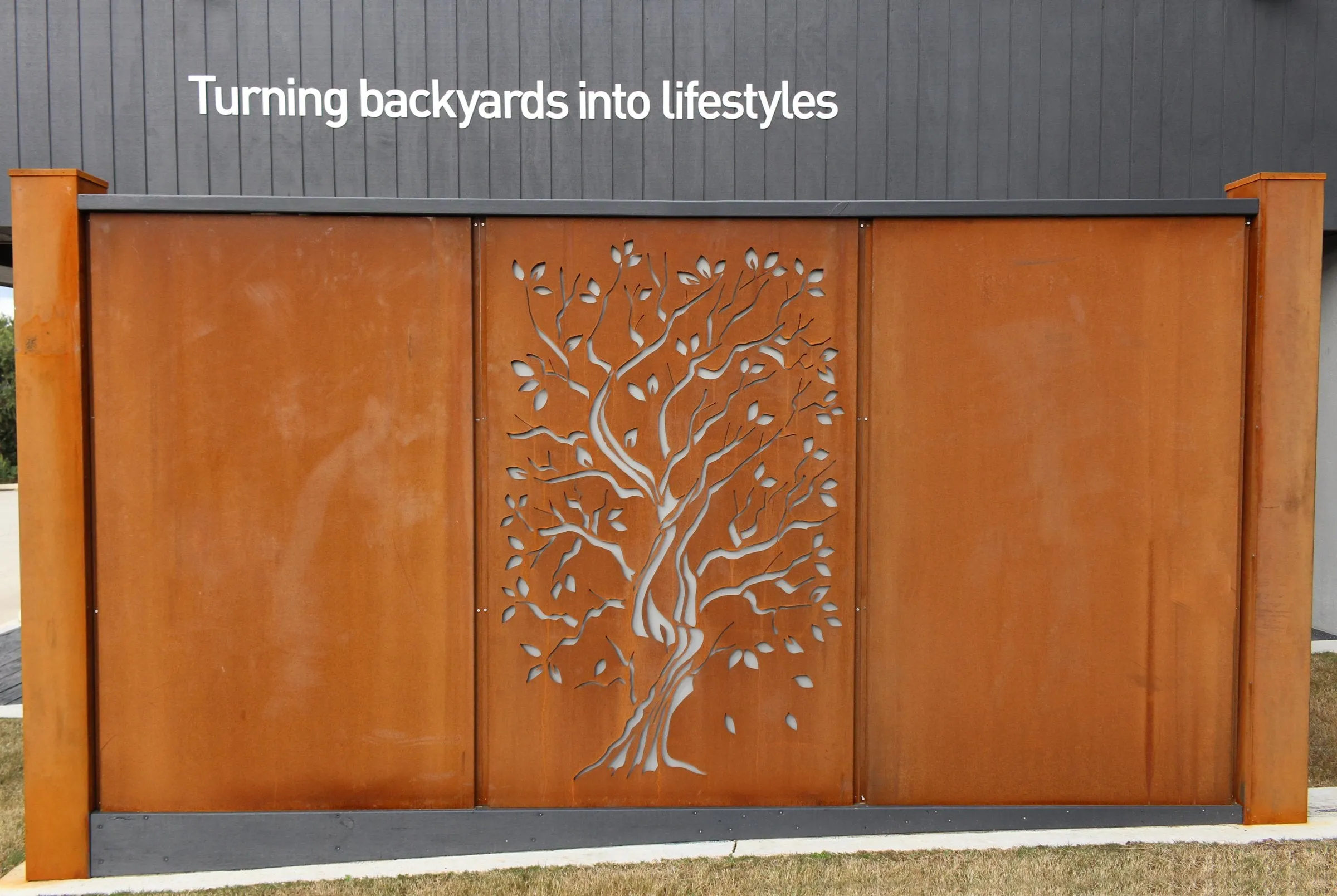 Corten Steel Rust Screens Plain Panel