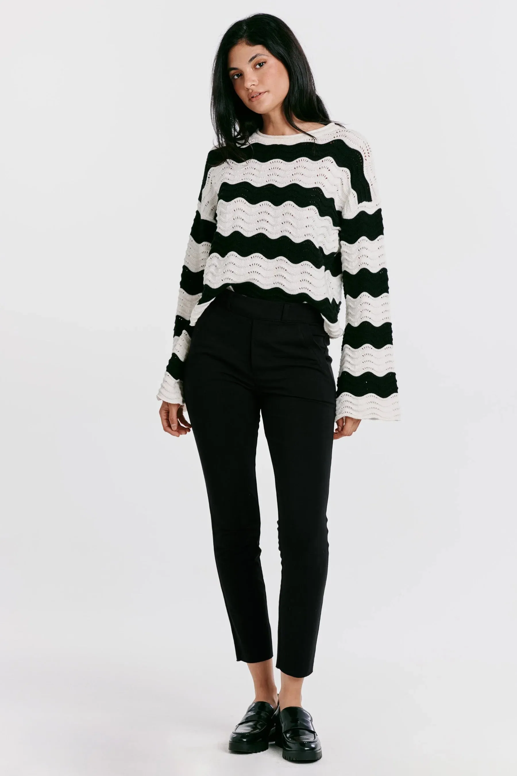 Dear John Monica High Rise Cropped Skinny Legging In Black