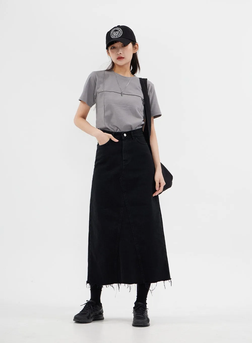 Denim Maxi Skirt CM3
