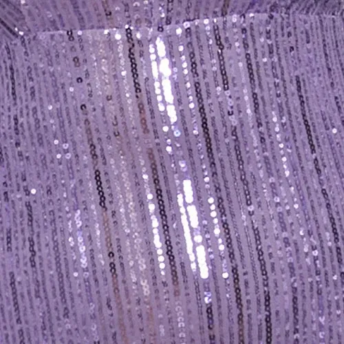 Elegant Purple Sequin Plus Size Dress Long Sleeve Bodycon Maxi Party Gown