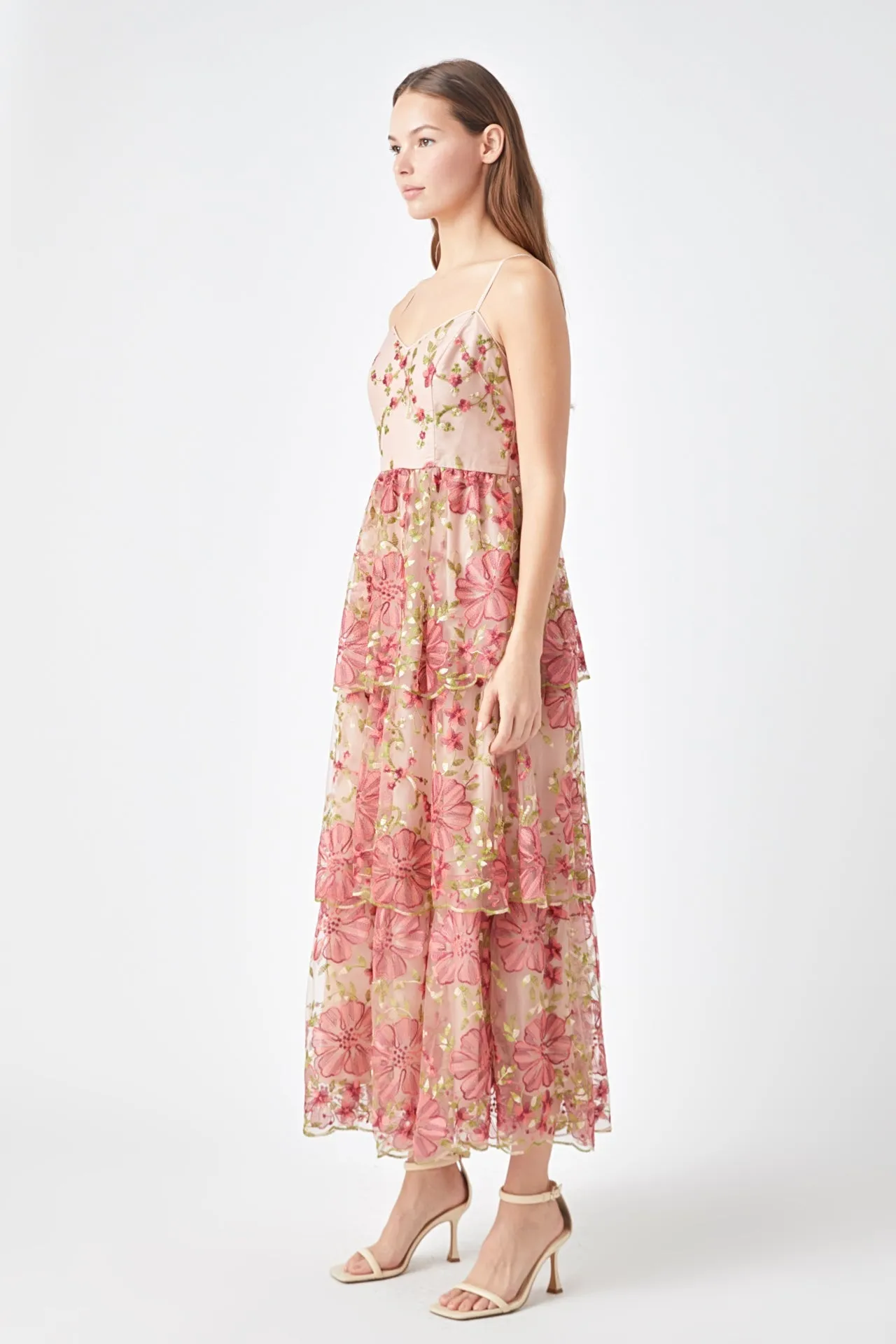 Endless Rose - Floral Embroidered Maxi Dress