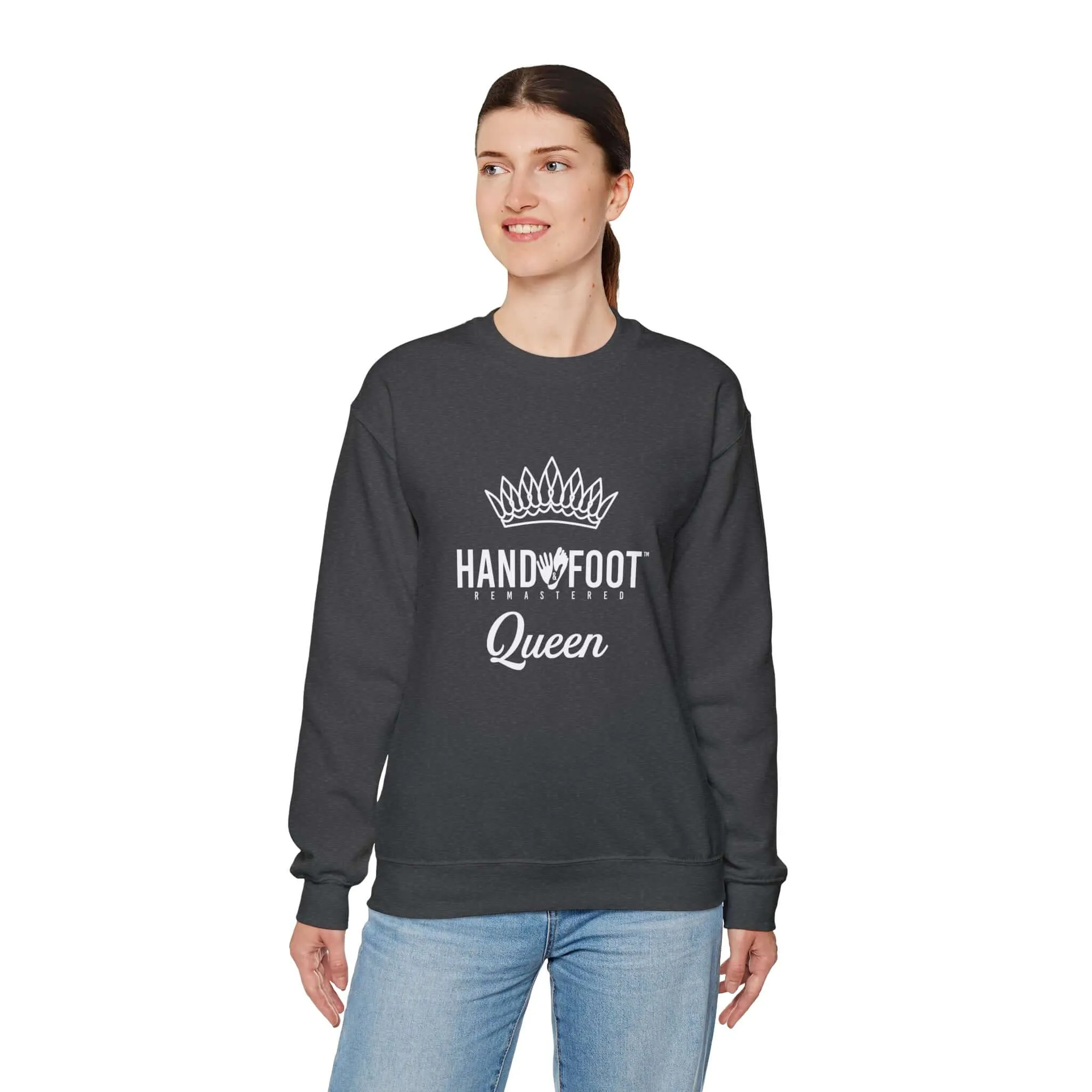 Hand & Foot Queen Unisex Heavy Blend™ Crewneck Sweatshirt
