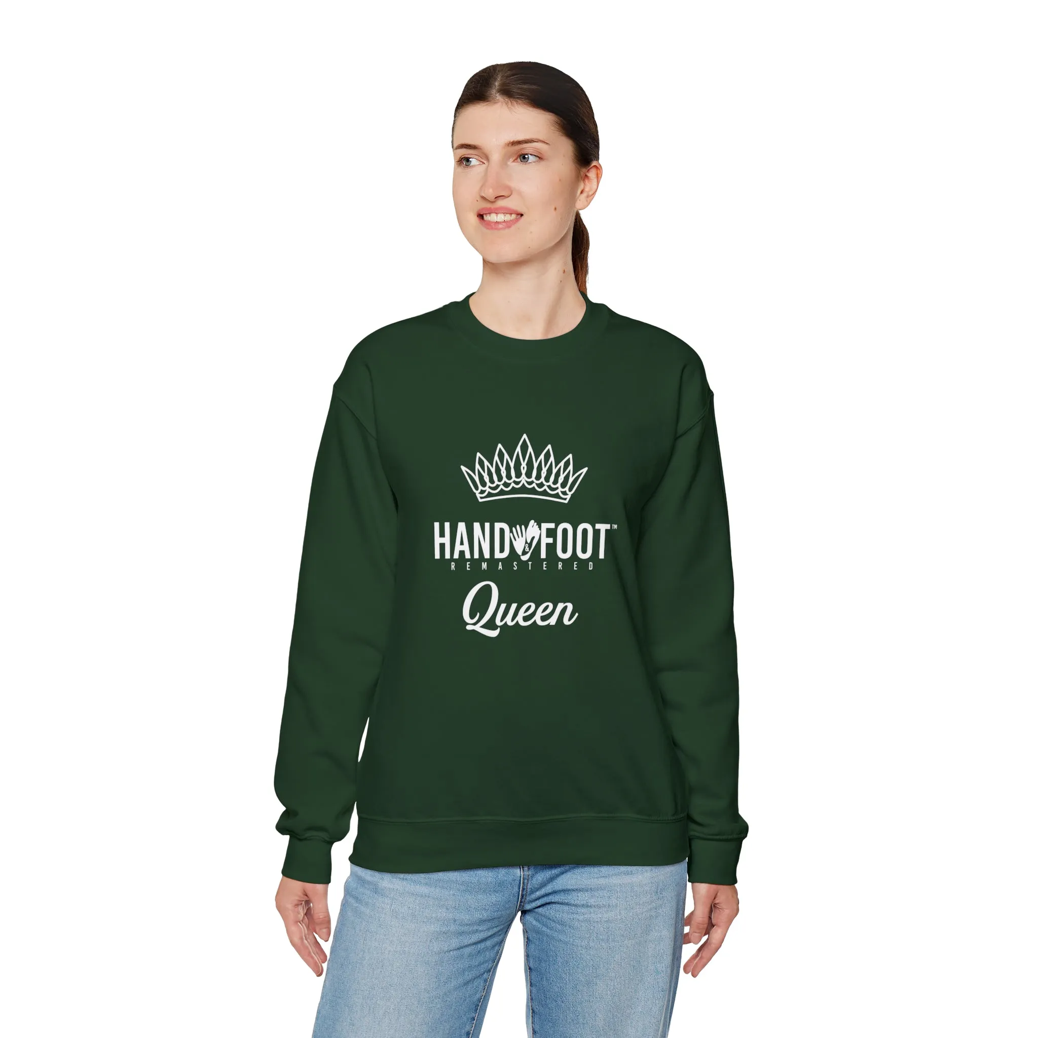 Hand & Foot Queen Unisex Heavy Blend™ Crewneck Sweatshirt
