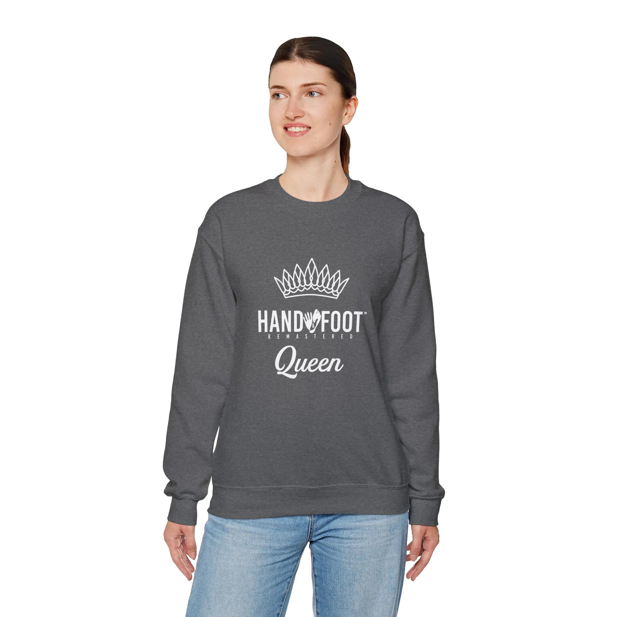 Hand & Foot Queen Unisex Heavy Blend™ Crewneck Sweatshirt