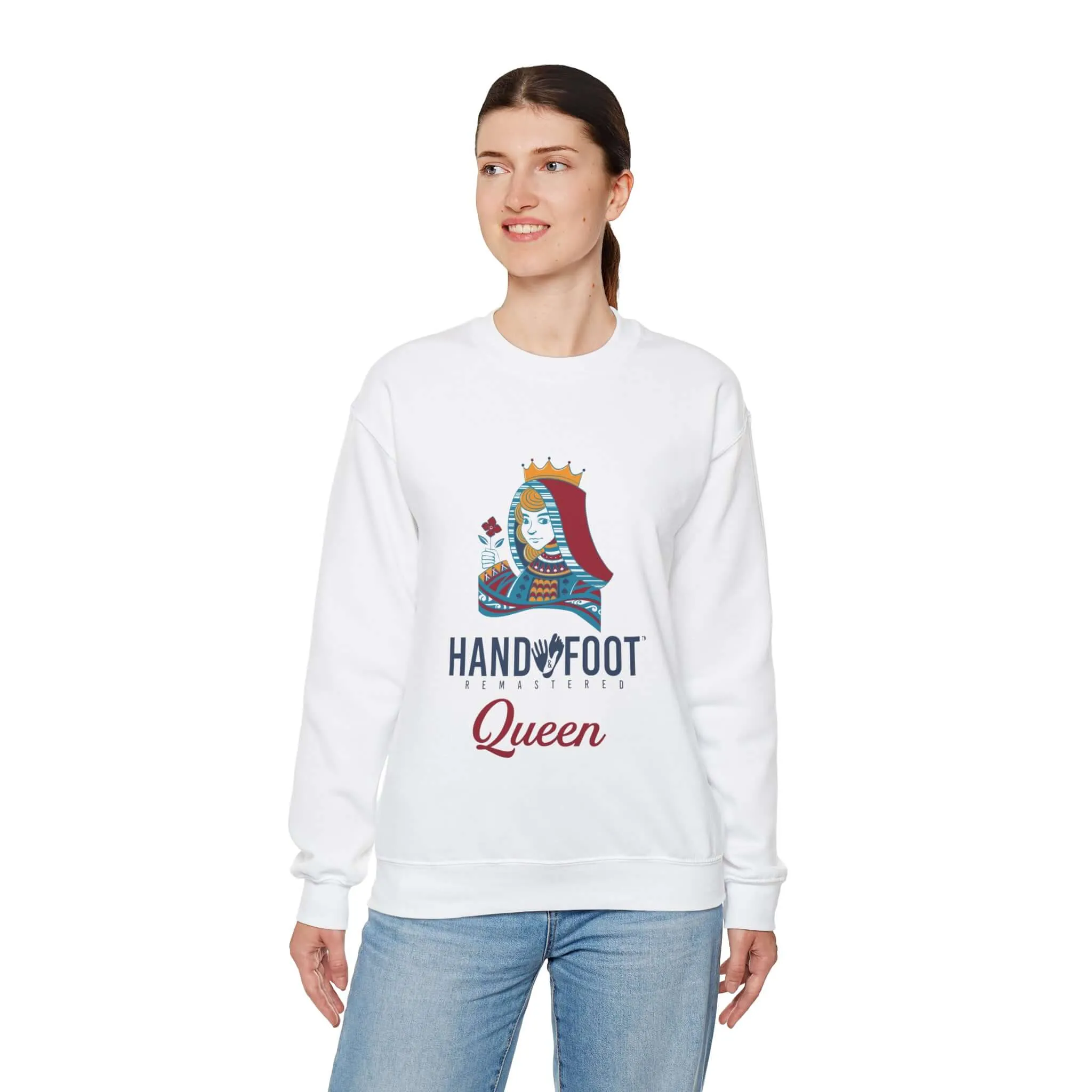 Hand & Foot Queen Unisex Heavy Blend™ Crewneck Sweatshirt