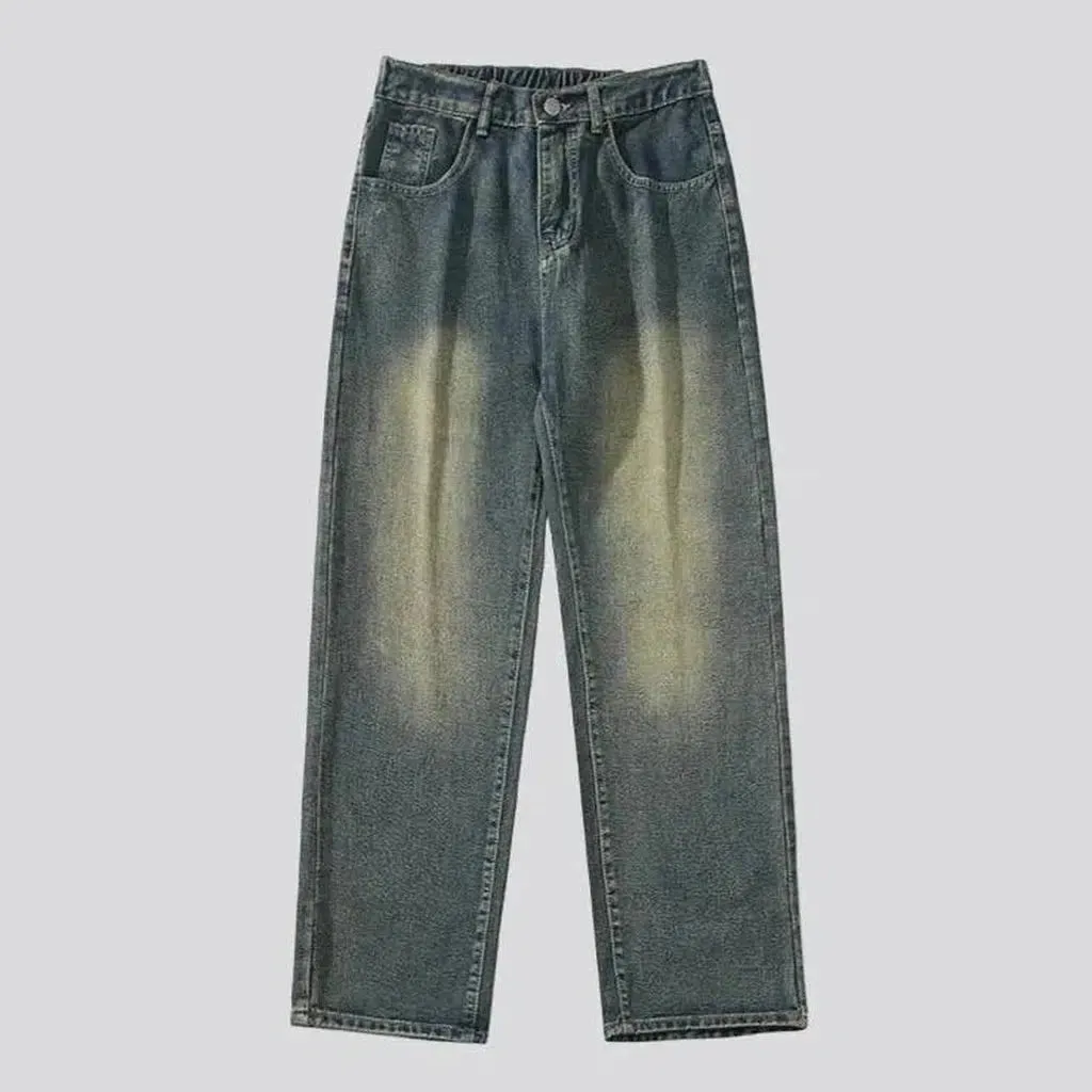 High-waist 90s jeans
 for men