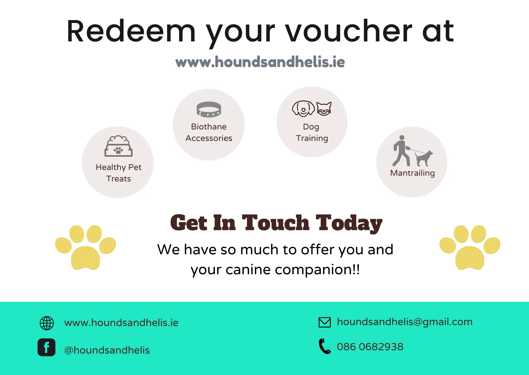 Hounds and Heli's Gift Card