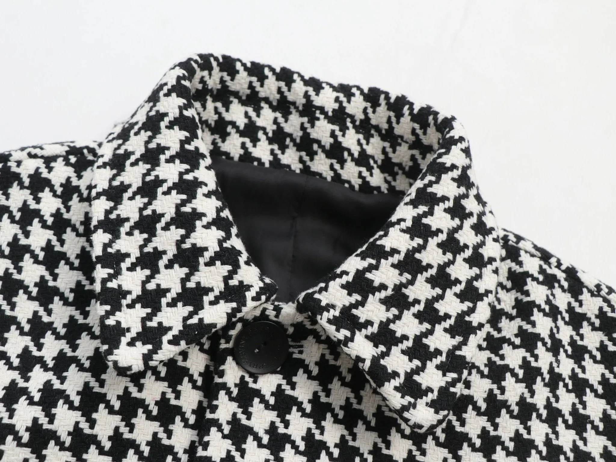 Houndstooth Boxy Fit Jacket