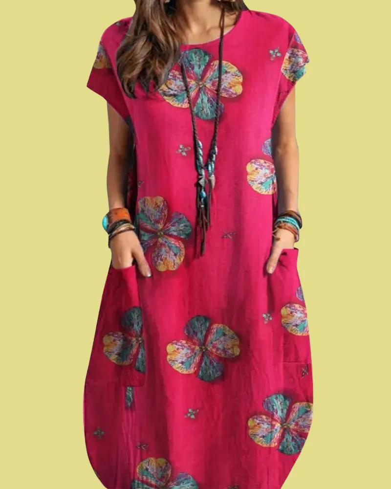 Jessica - Casual Vintage Midi Dress