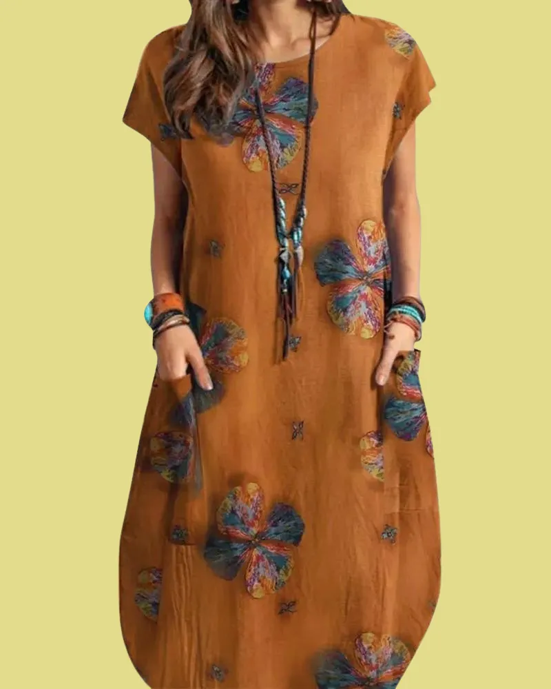 Jessica - Casual Vintage Midi Dress