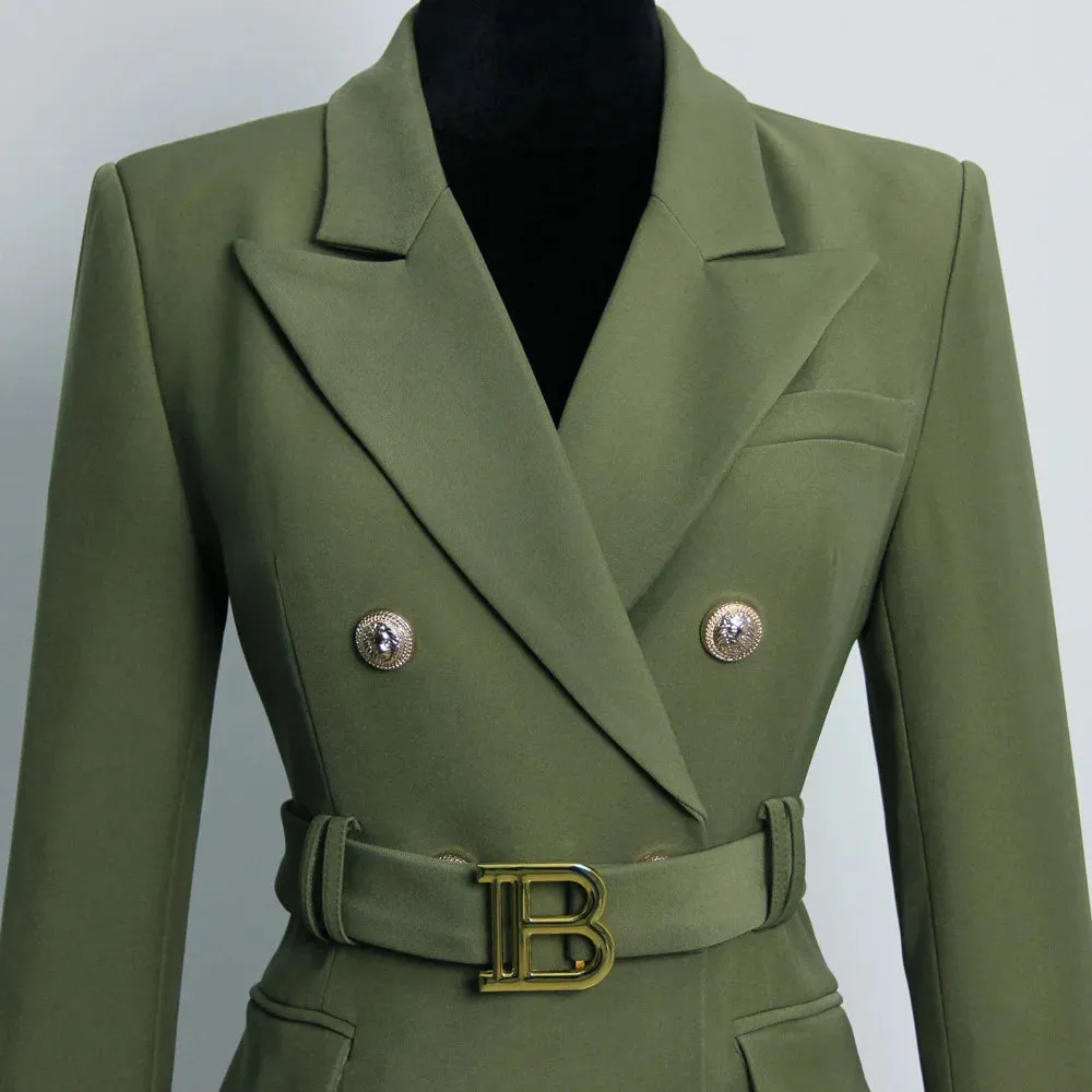 Keep You Accompanied Belted Blazer