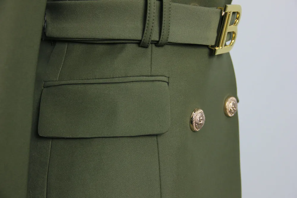 Keep You Accompanied Belted Blazer