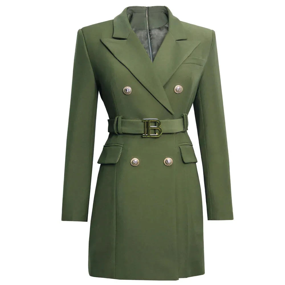 Keep You Accompanied Belted Blazer