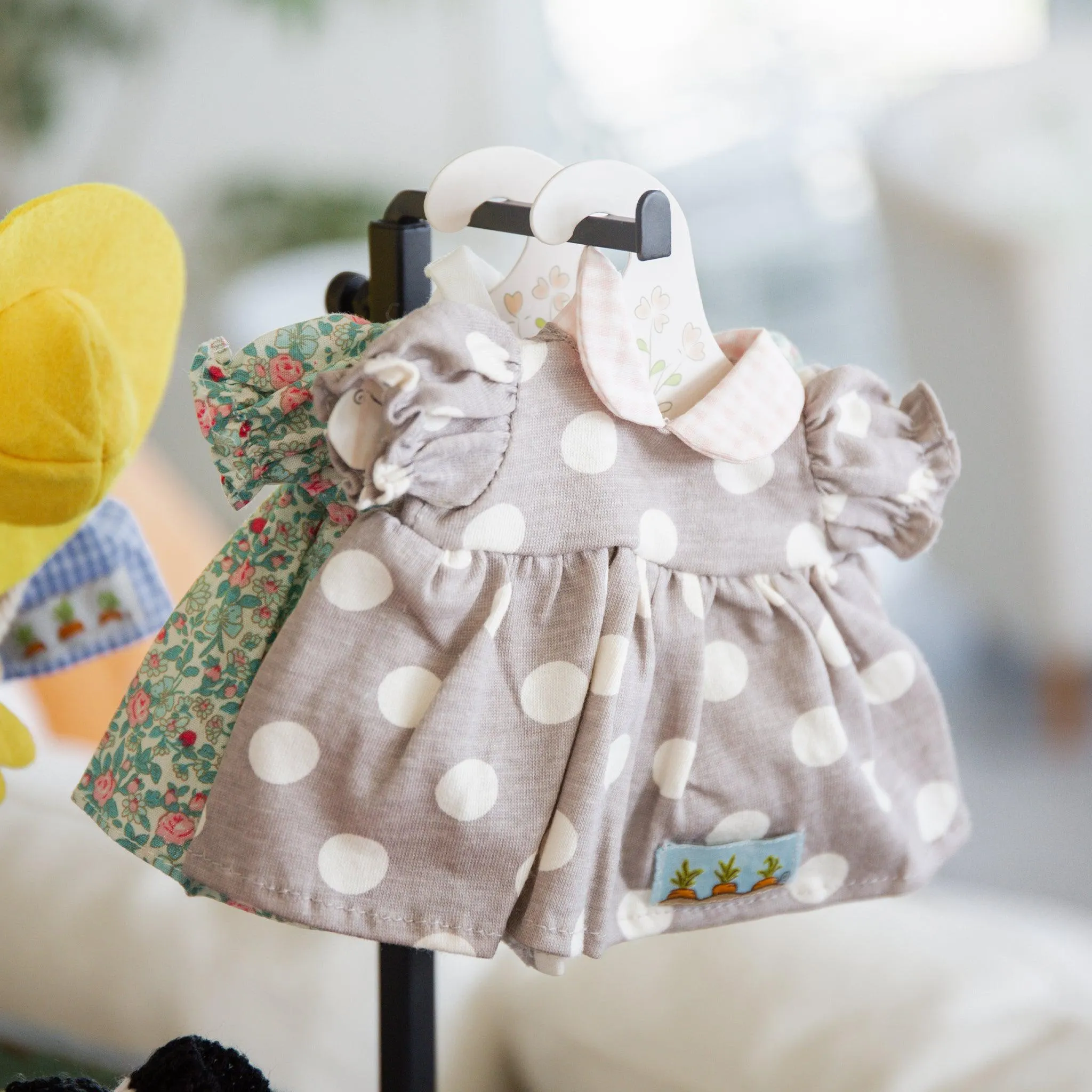 Kiddo's Closet Polka Dot Dress - Gray & Cream
