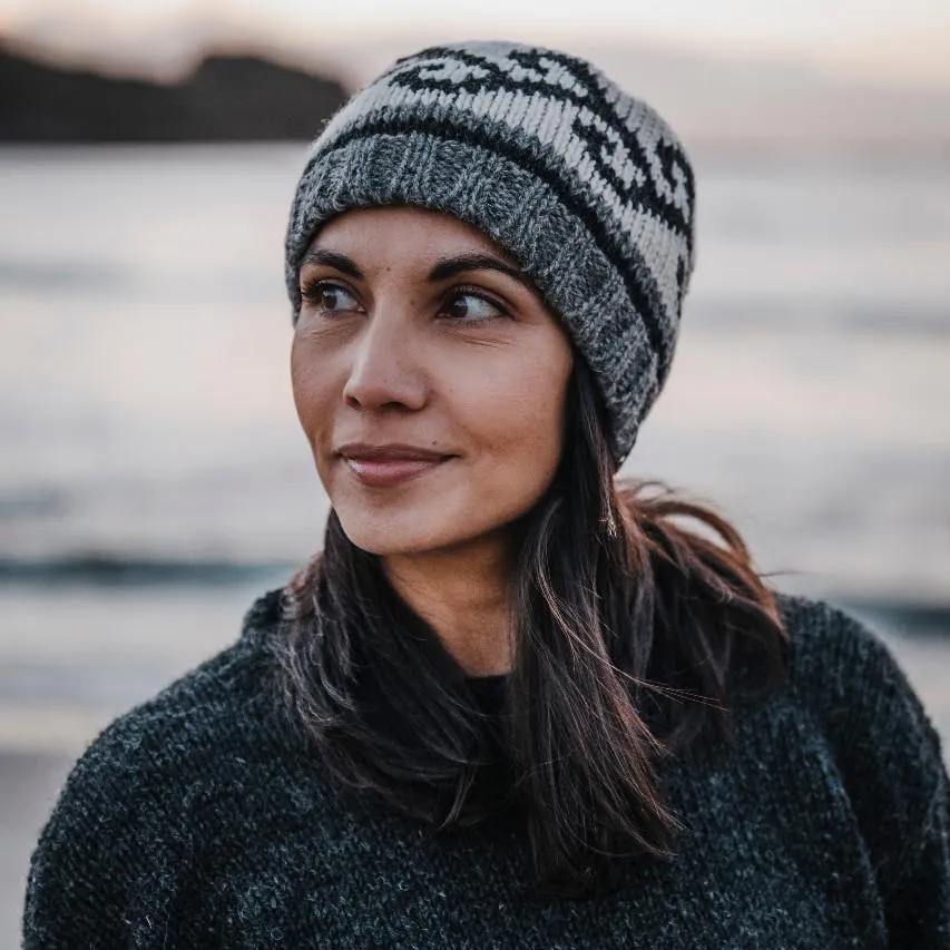 Koru Wool Beanie - Grey