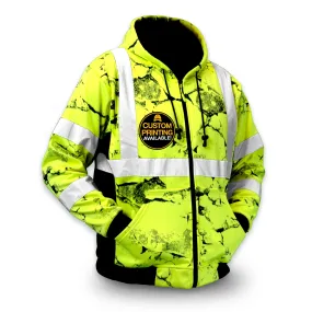 KwikSafety UNCLE WILLY'S WALL Safety Hoodie (LIMITED EDITION DESIGN) Class 3 ANSI Tested OSHA Hi Vis Reflective PPE - Model No.: KS5510