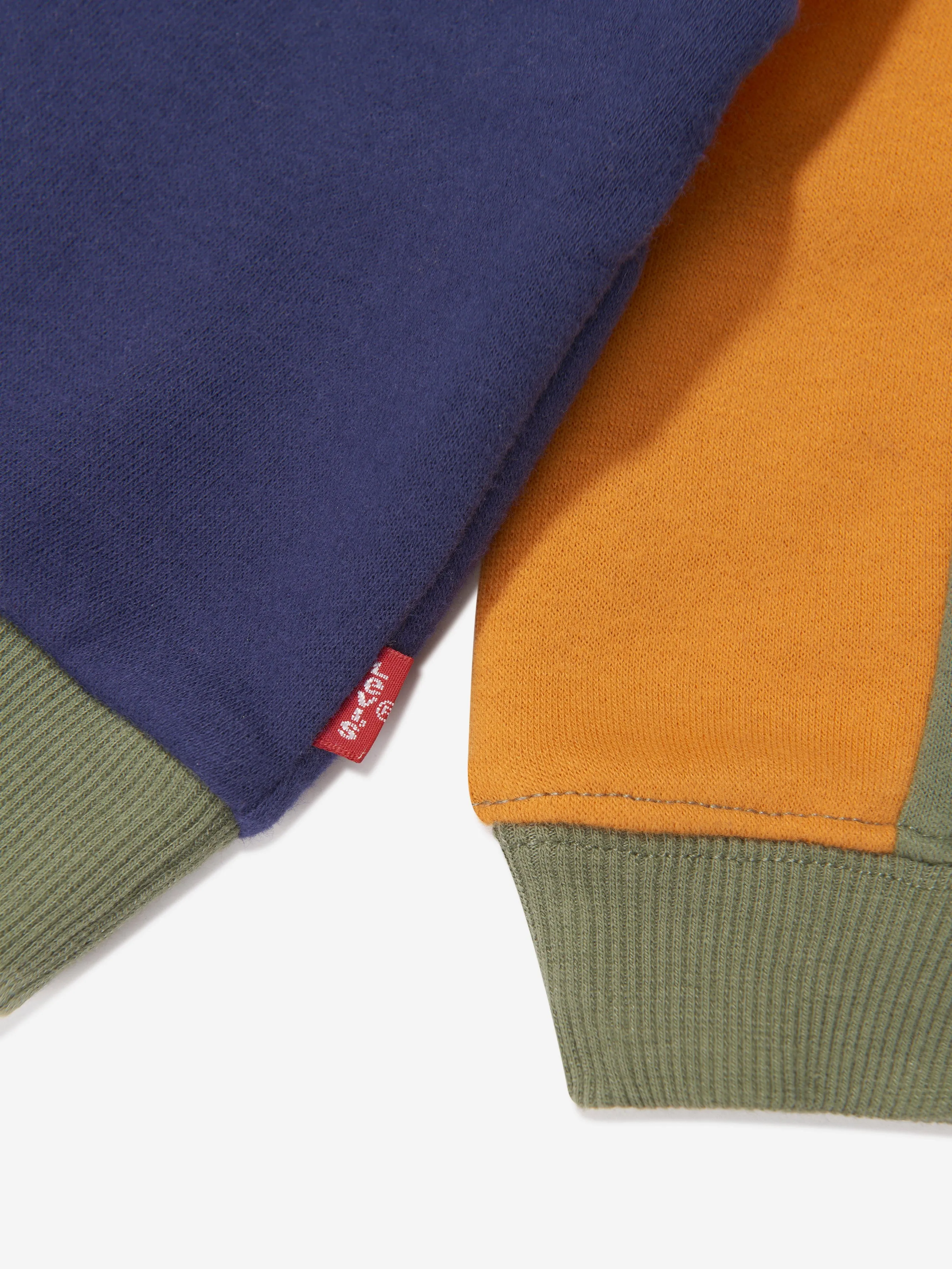 Levi's Wear Baby Boys Logo Colourblock Crew Sweatsirt in Blue