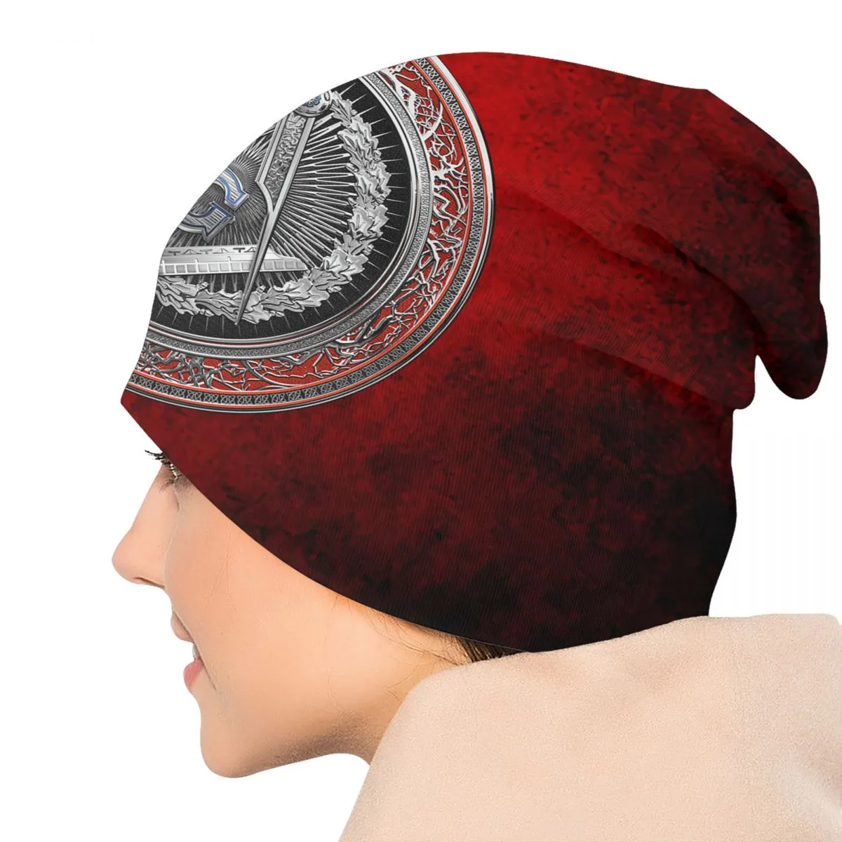 Master Mason Blue Lodge Beanie - Silver Jewel Bonnet