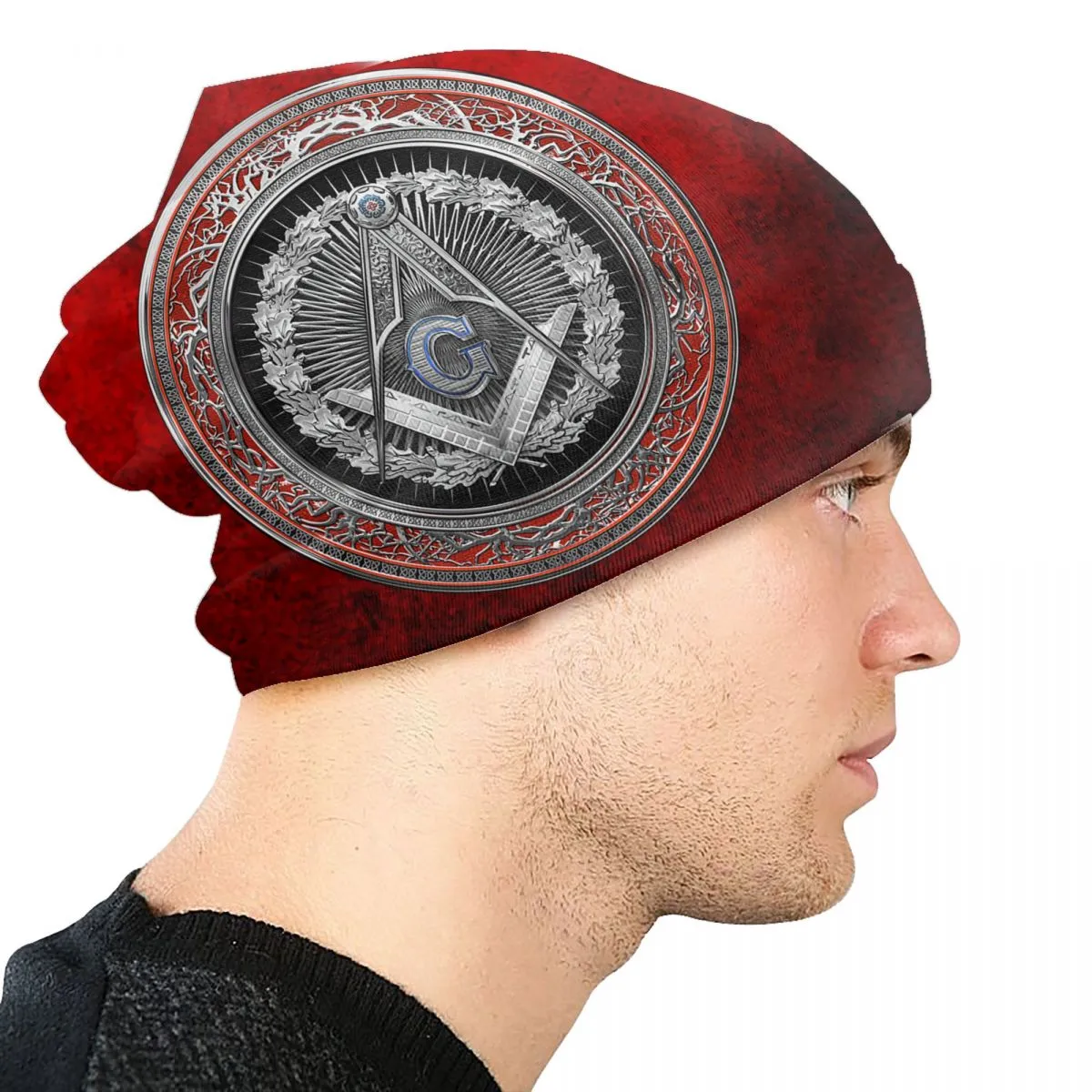 Master Mason Blue Lodge Beanie - Silver Jewel Bonnet