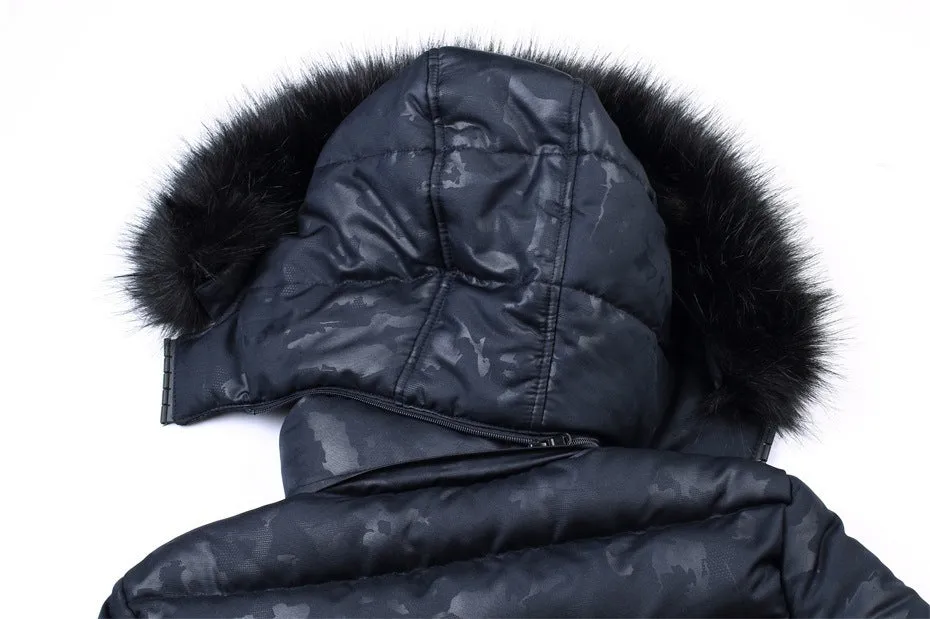 Men's Short Thickened Winter Outdoor Cotton-padded Clothing British Fur Collar Coat