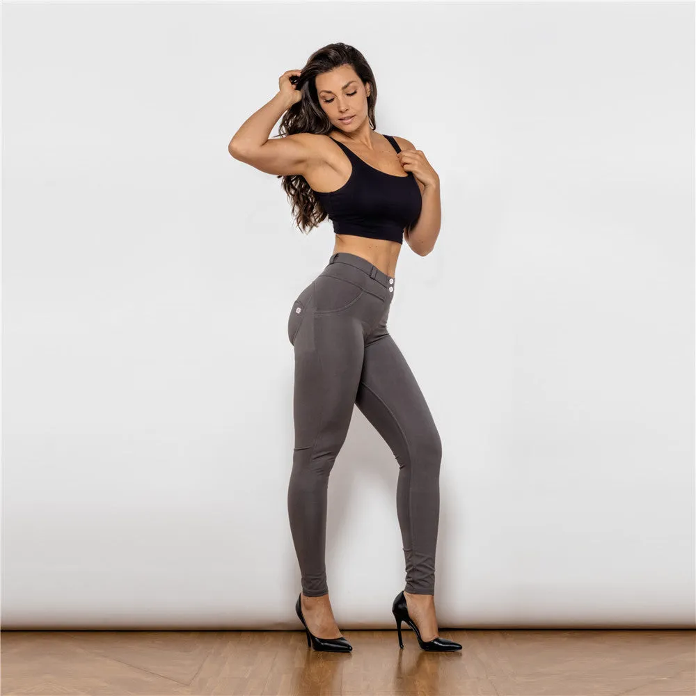 Middle Waist Olive Knitted Leggings