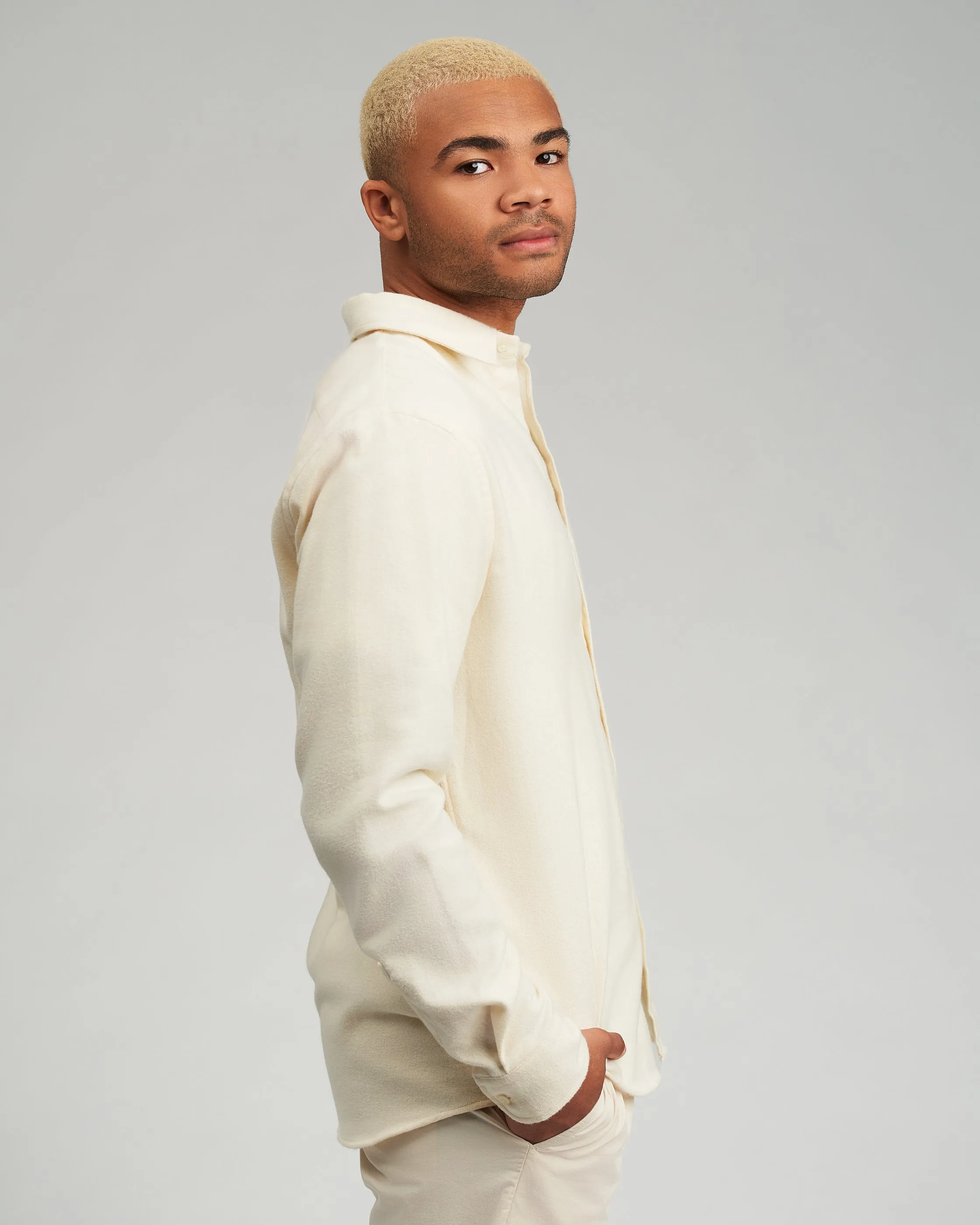 Organic Flannel Shirt - Cedar Brown