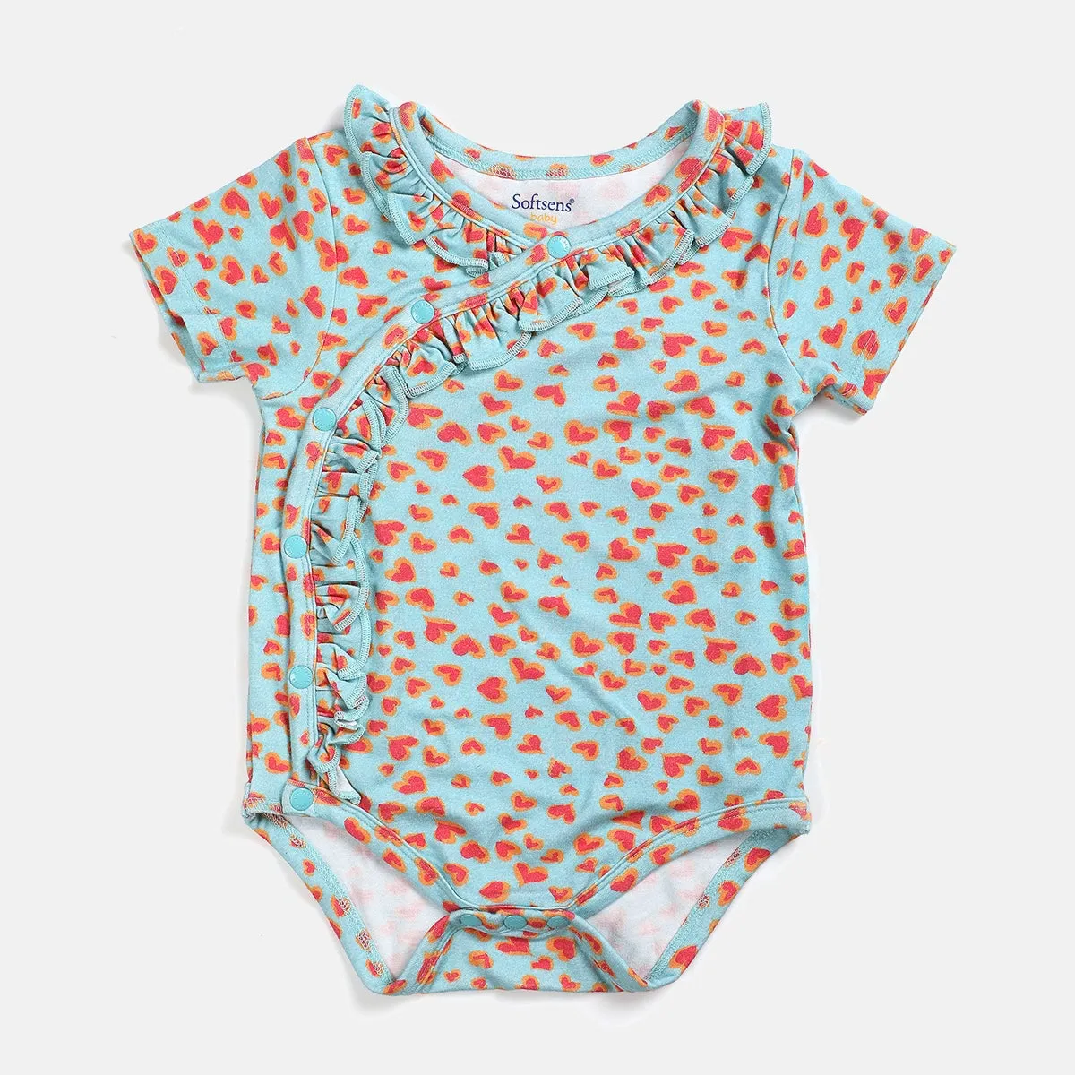 Pack of 2 Sweethearts Side-snap Bamboo Bodysuits