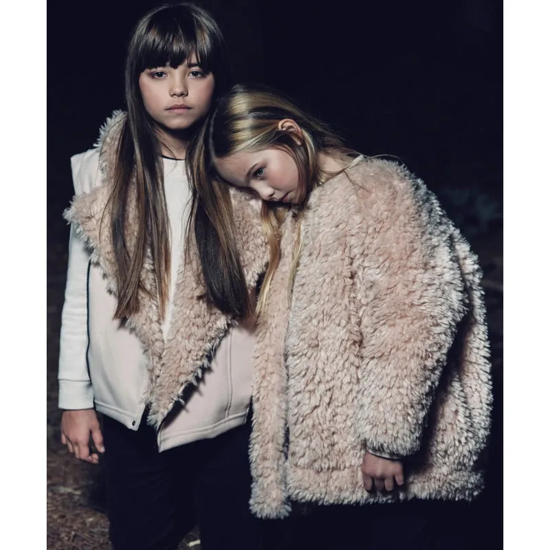 Pink Faux Fur Coat