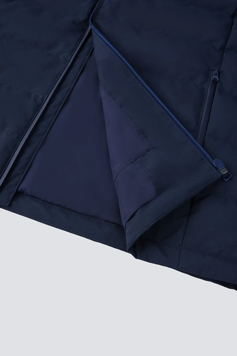 Quilted Down Jacket | Navy NYDW01