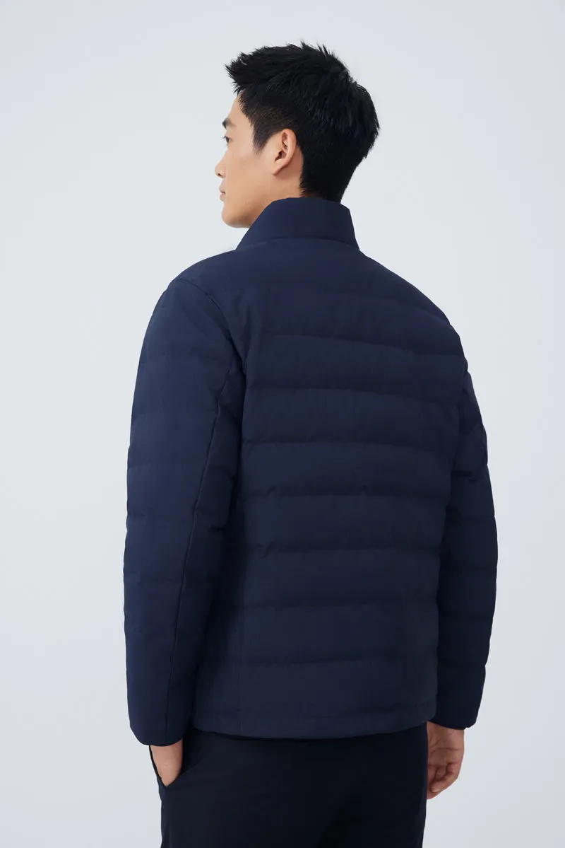 Quilted Down Jacket | Navy NYDW01