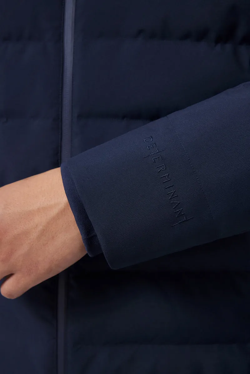Quilted Down Jacket | Navy NYDW01